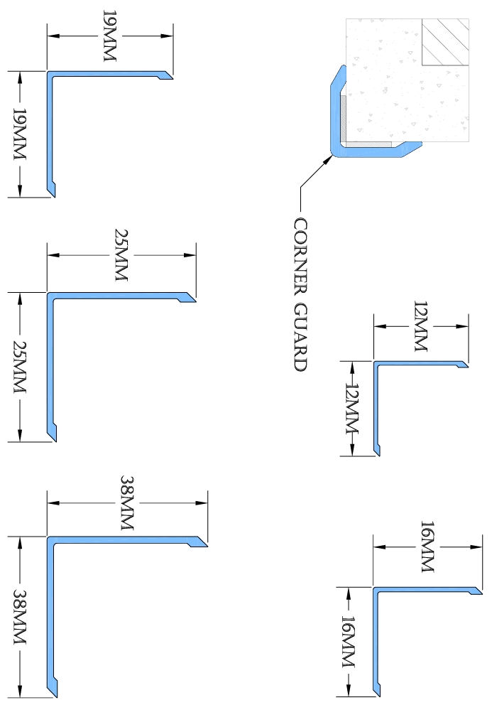 Aluminium Corner Guard Layout